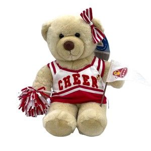 Build A Bear Lil Vanilla Cub Bear NWT 16” Red White Cheer Cheerleader BABW